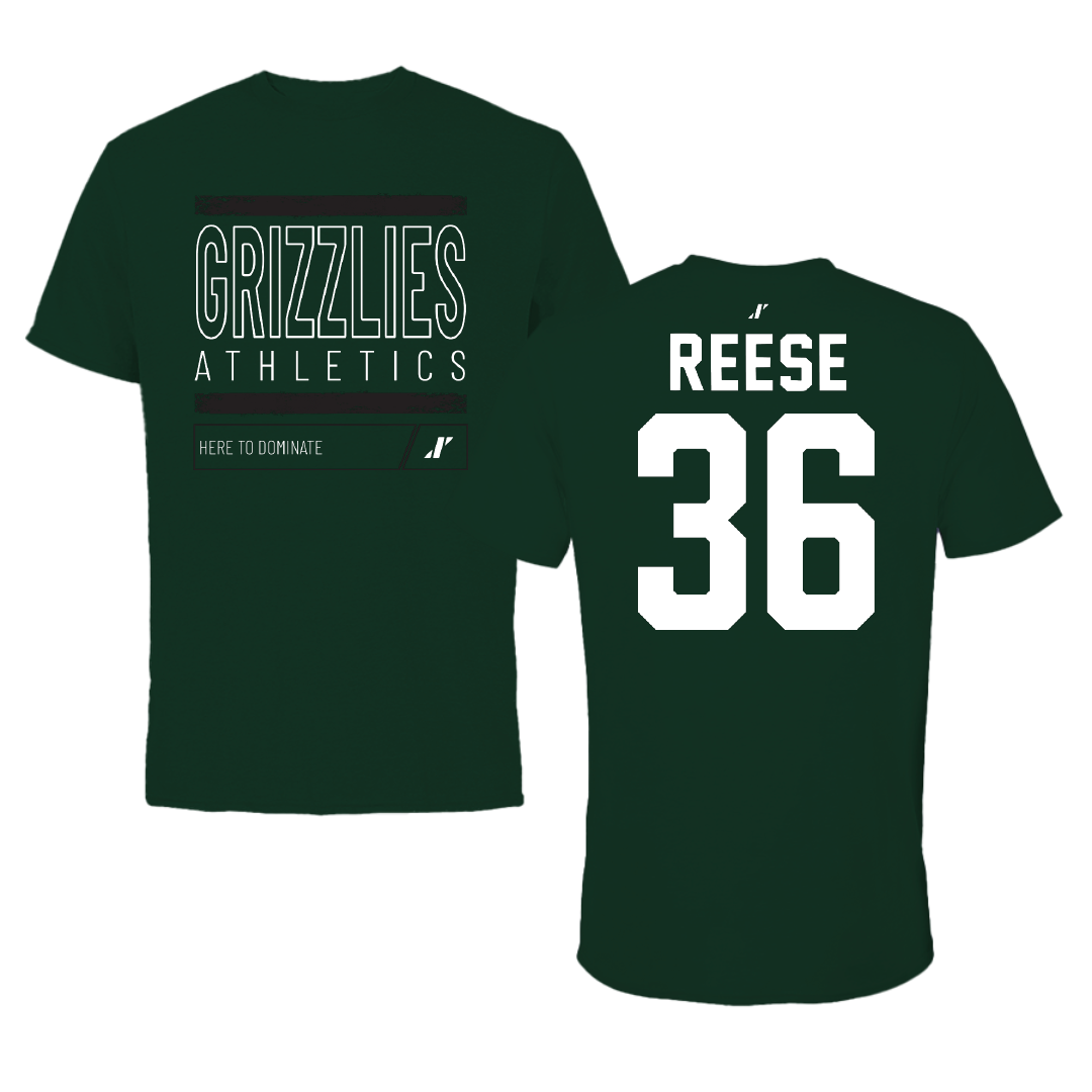 Adams State University Soccer Forest Green Dominate Performance Tee - #36 Kaidin Reese