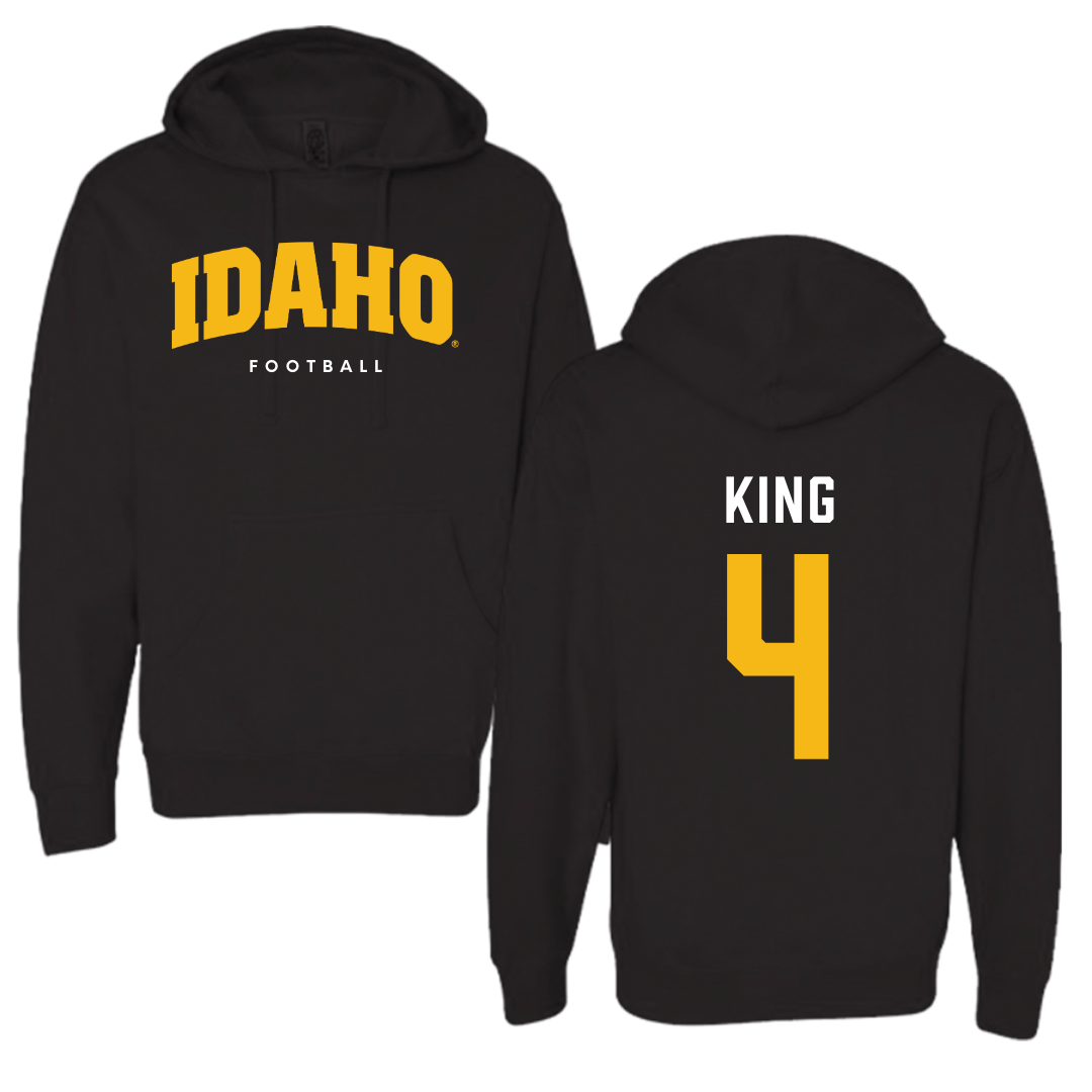 University of Idaho Football Black Idaho Hoodie - #4 Isiah King