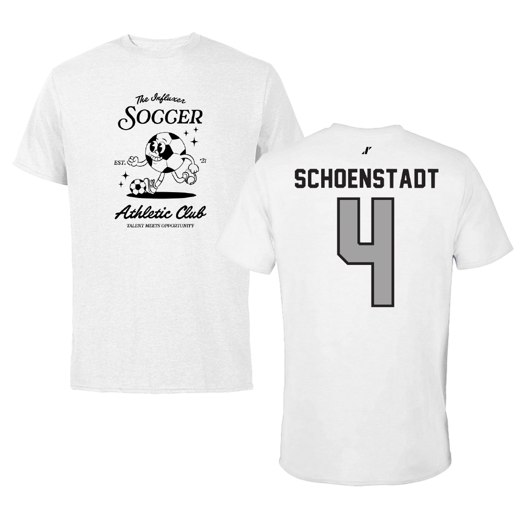 Soccer White Influxer Athletic Club Tee - #4 Alex Schoenstadt