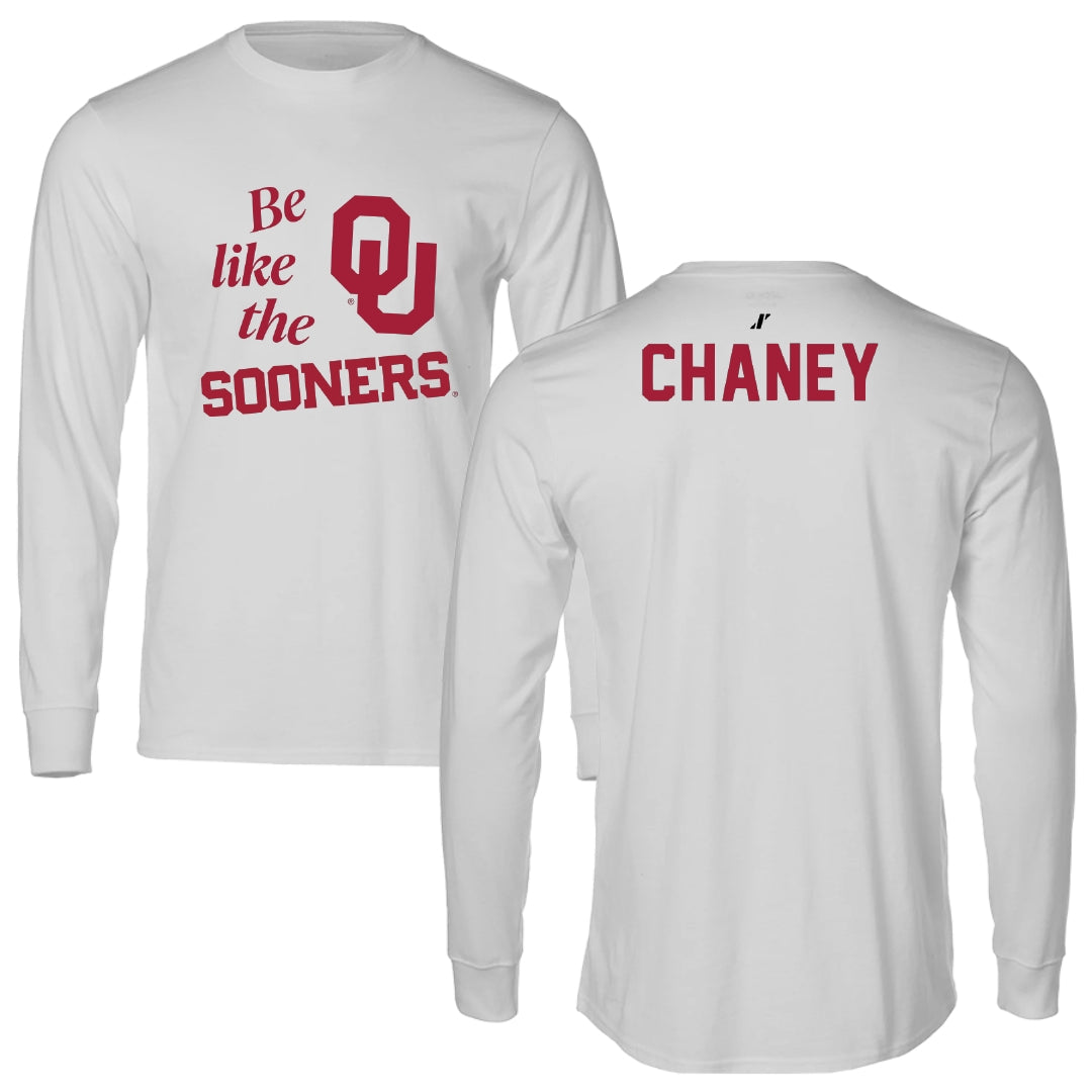University of Oklahoma Golf Light Gray Be Like Us Performance Long Sleeve - Reagan Chaney