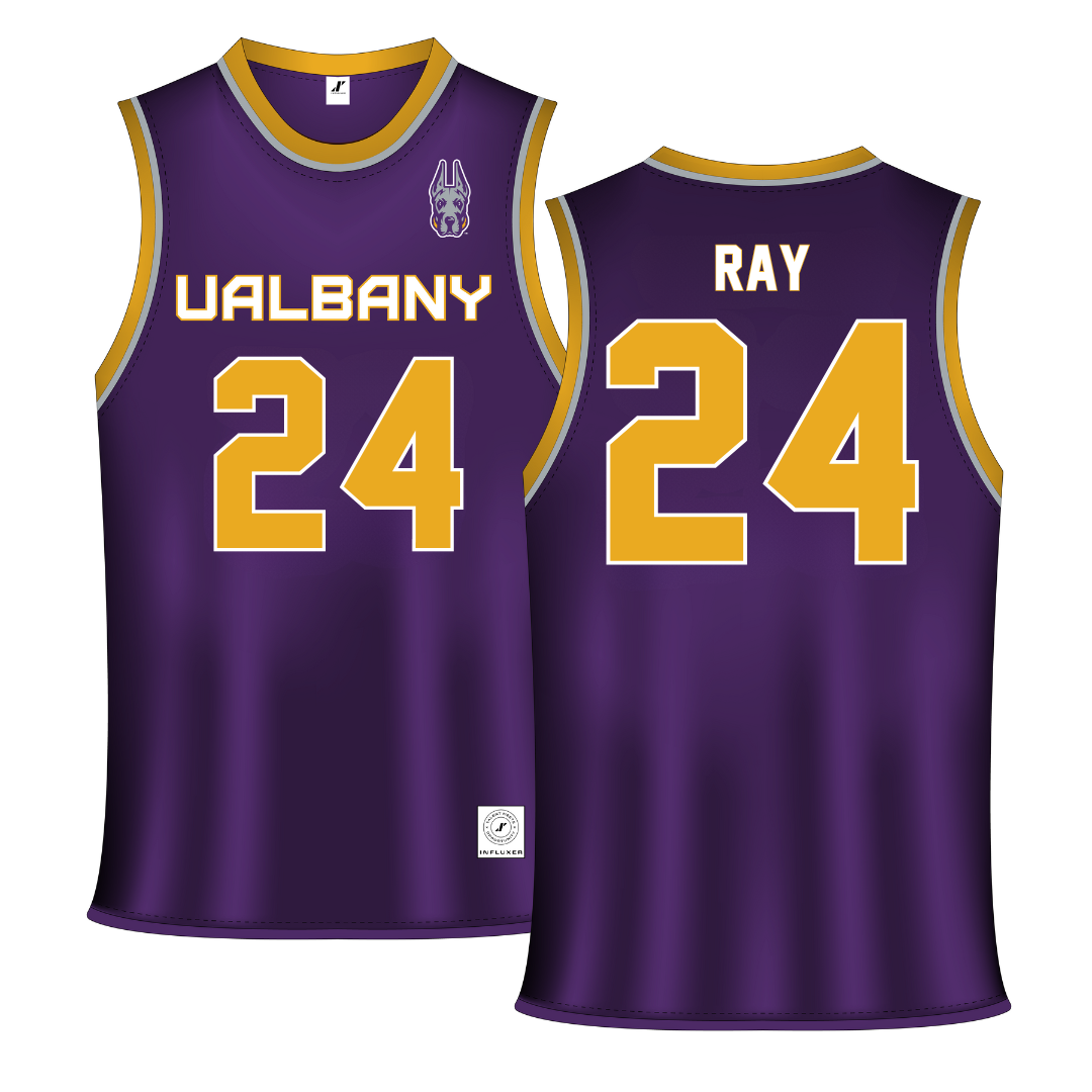 University at Albany Purple Basketball Jersey - #24 Abby Ray