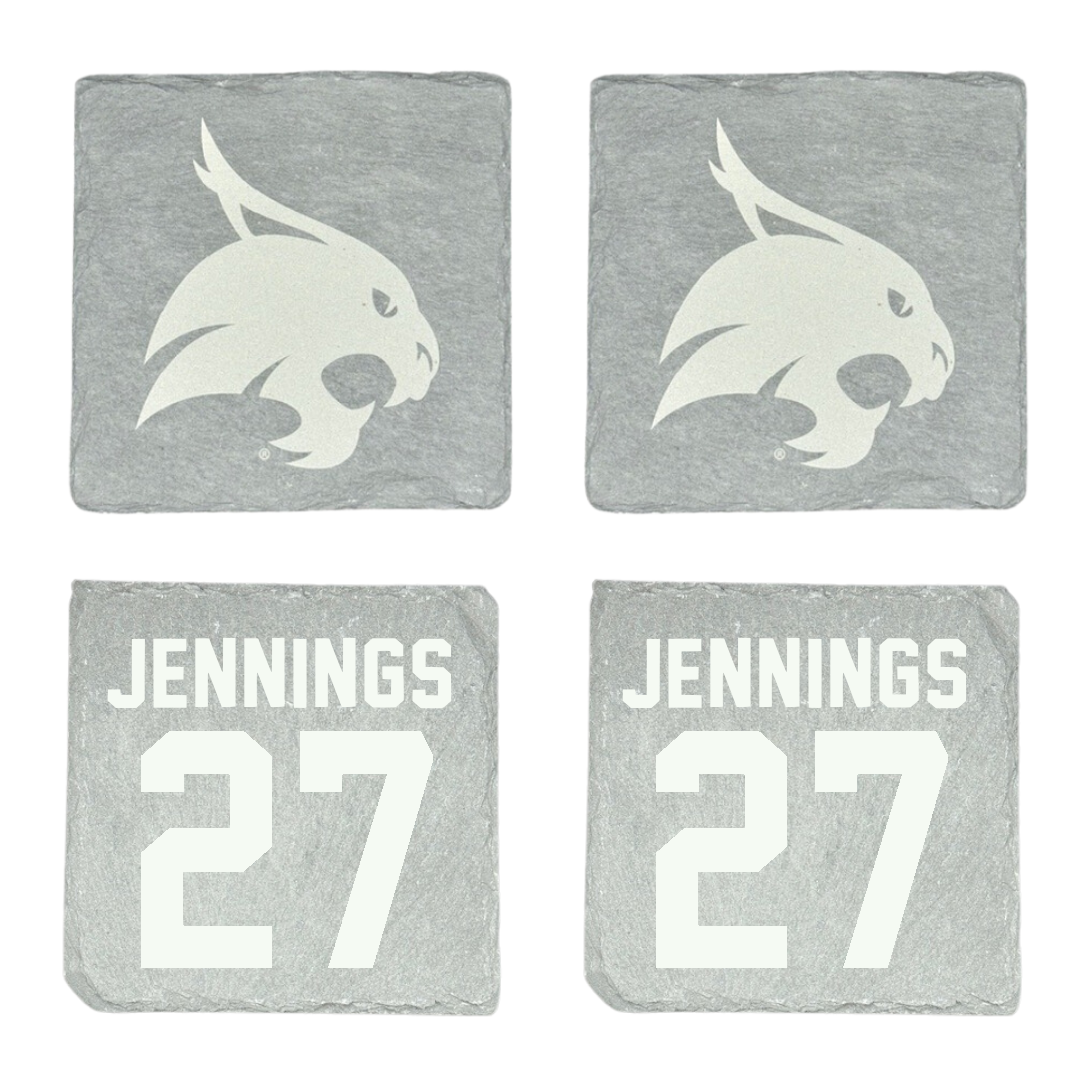 Texas State University Softball Stone Coaster (4 Pack)  - #27 Abigail Jennings