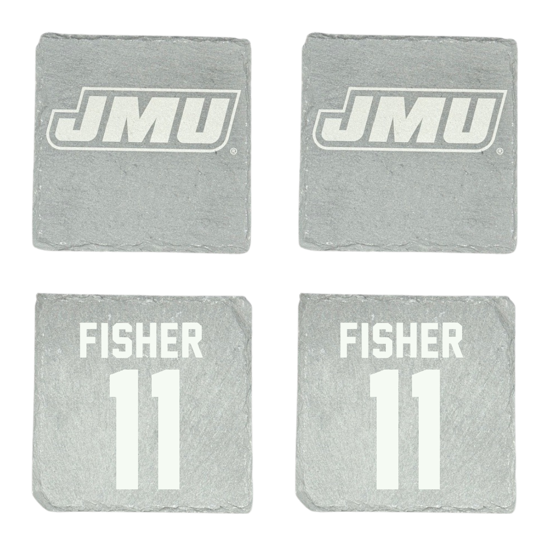 James Madison University Football Stone Coaster (4 Pack)  - #11 Aiden Fisher
