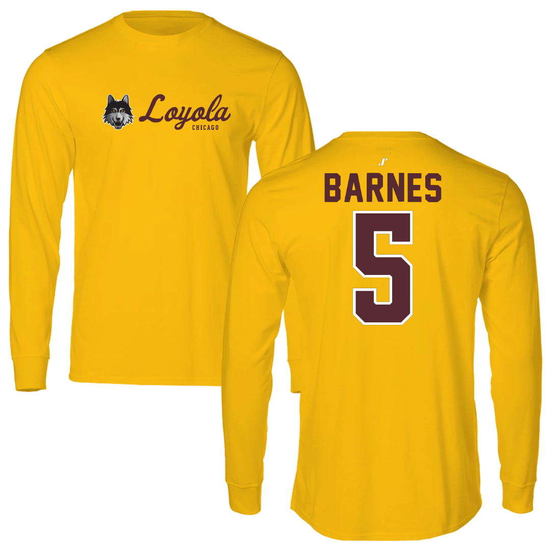 Loyola University-Chicago Volleyball Gold General Long Sleeve - #5 Addie Barnes