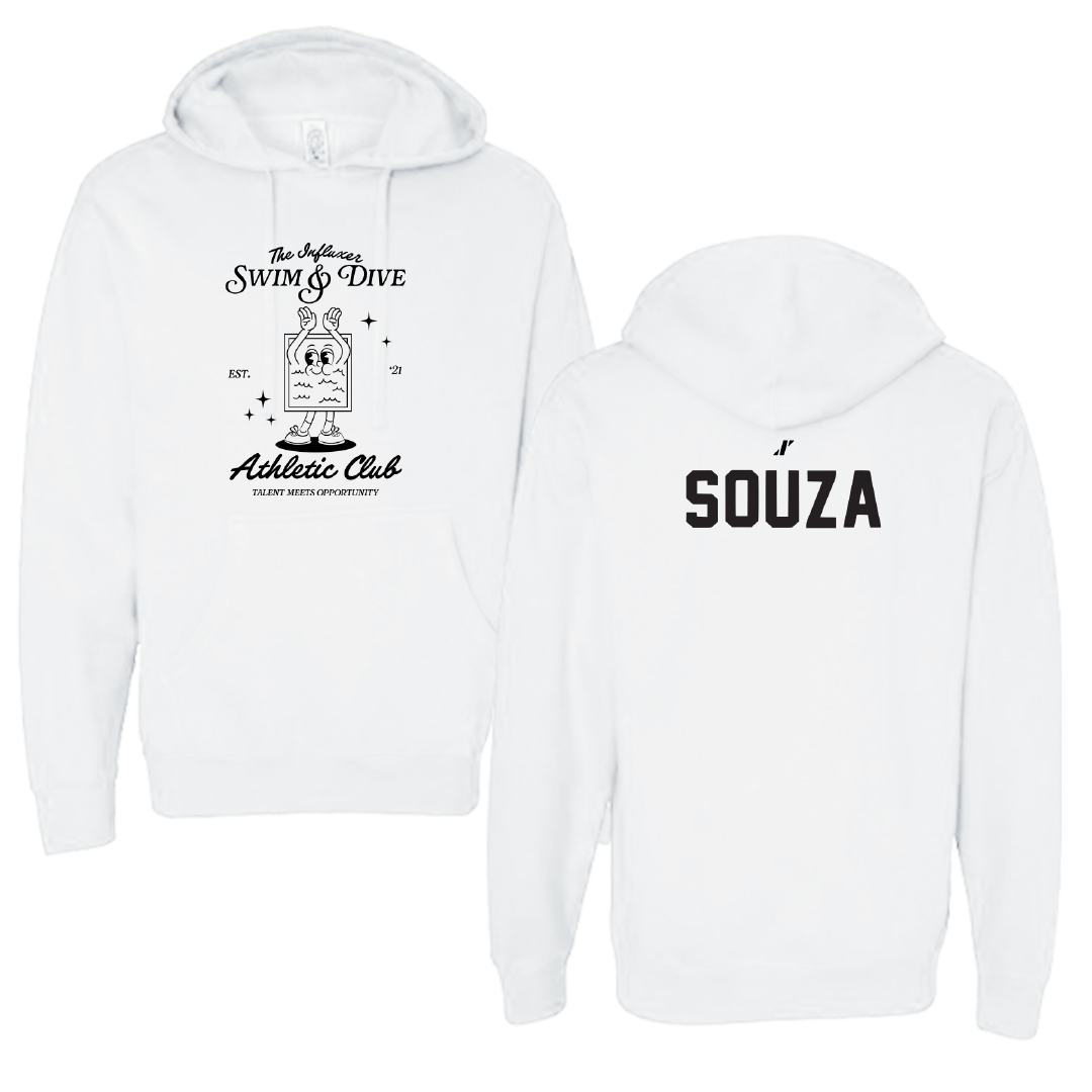Swimming & Diving White Influxer Athletic Club Hoodie - Faye Souza