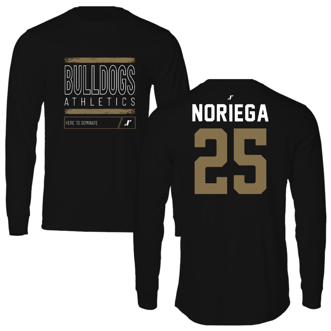 Bryant University Baseball Black Dominate Performance Long Sleeve - #25 Gavin Noriega