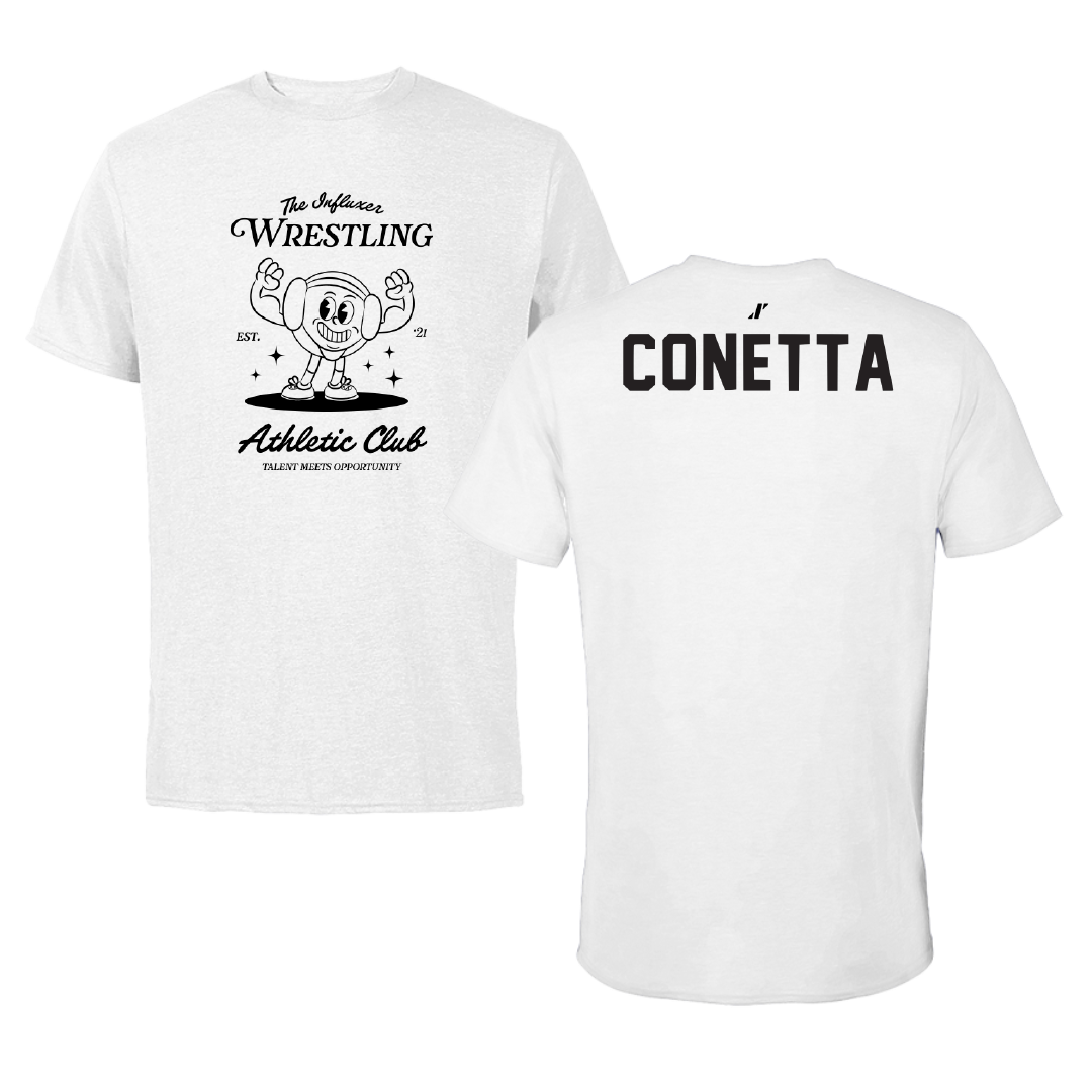 Wrestling White Influxer Athletic Club Tee - Anthony Conetta