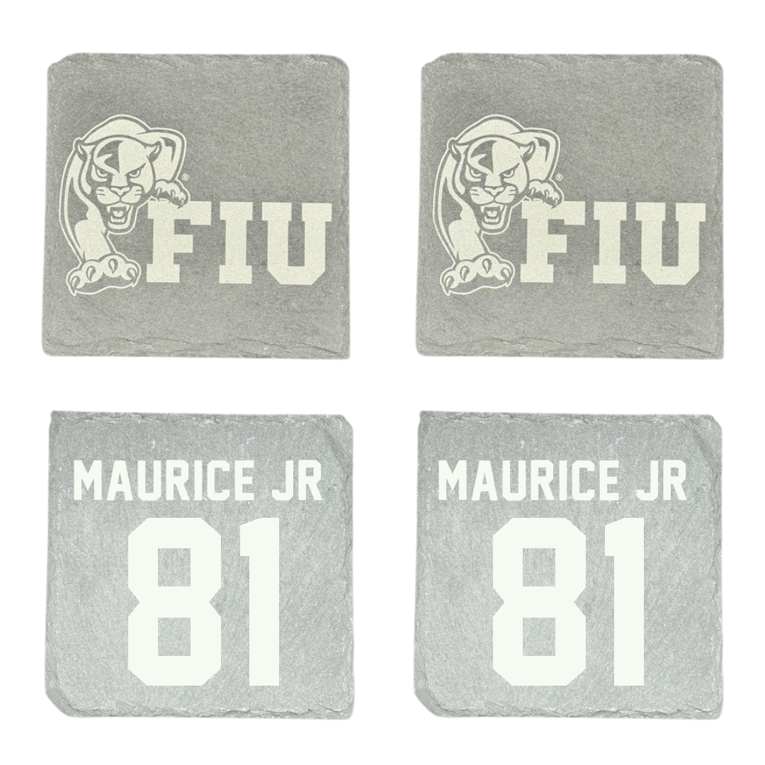 Florida International University Football Stone Coaster (4 Pack)  - #81 Luby Maurice Jr