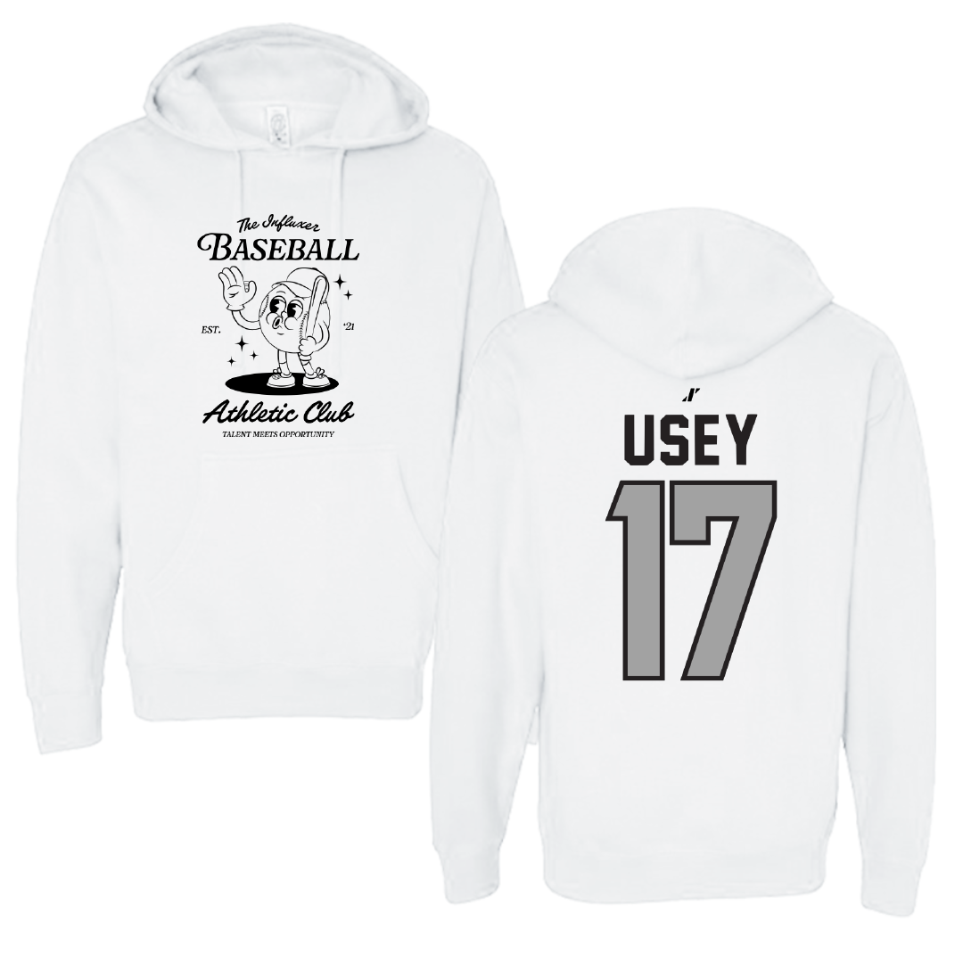 Baseball White Influxer Athletic Club Hoodie - #17 Trey Usey