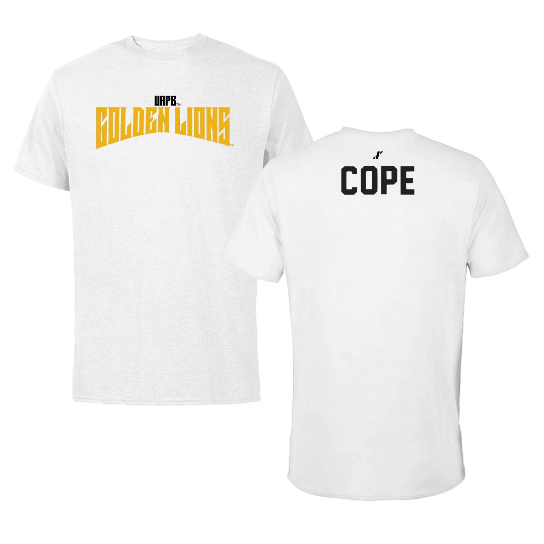 University of Arkansas-Pine Bluff TF and XC White Classic Performance Tee - Cheriece Cope