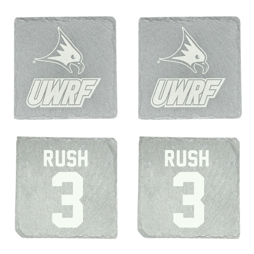 University of Wisconsin-River Falls Football Stone Coaster (4 Pack)  - #3 Austin Rush