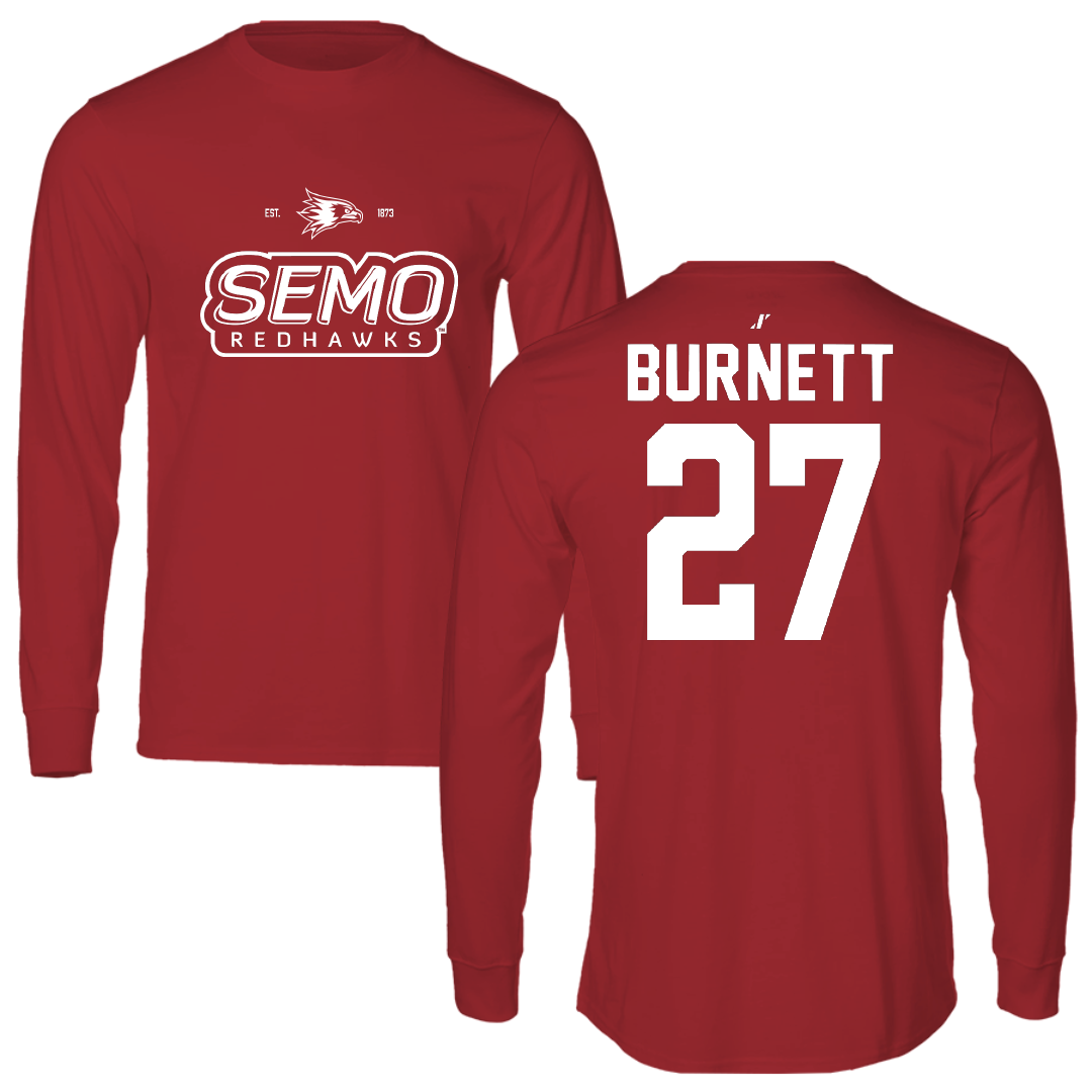 Southeast Missouri State University Softball Canvas Red General Long Sleeve - #27 Hailey Burnett