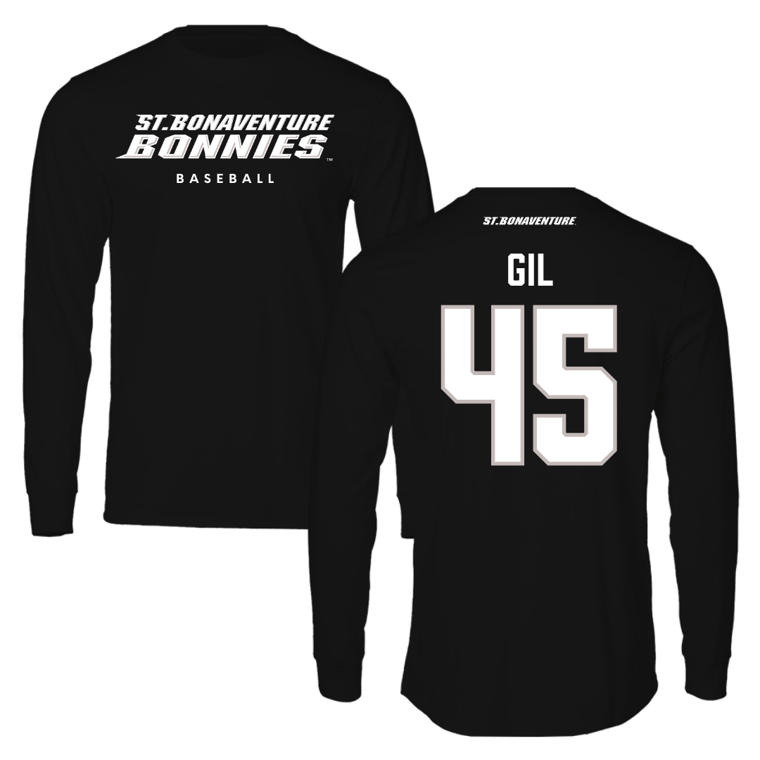 St. Bonaventure University Baseball Black Long Sleeve - #45 Samuel Gil