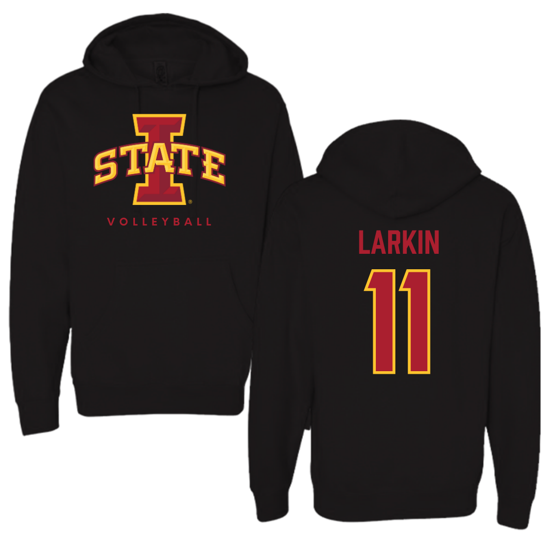 Iowa State University Volleyball Black Hoodie - #11 Reaghan Larkin