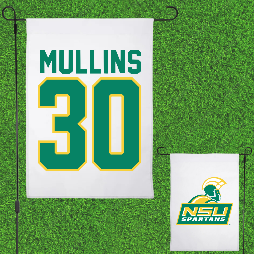 Norfolk State University Basketball White Garden Flag - #30 Paris Mullins
