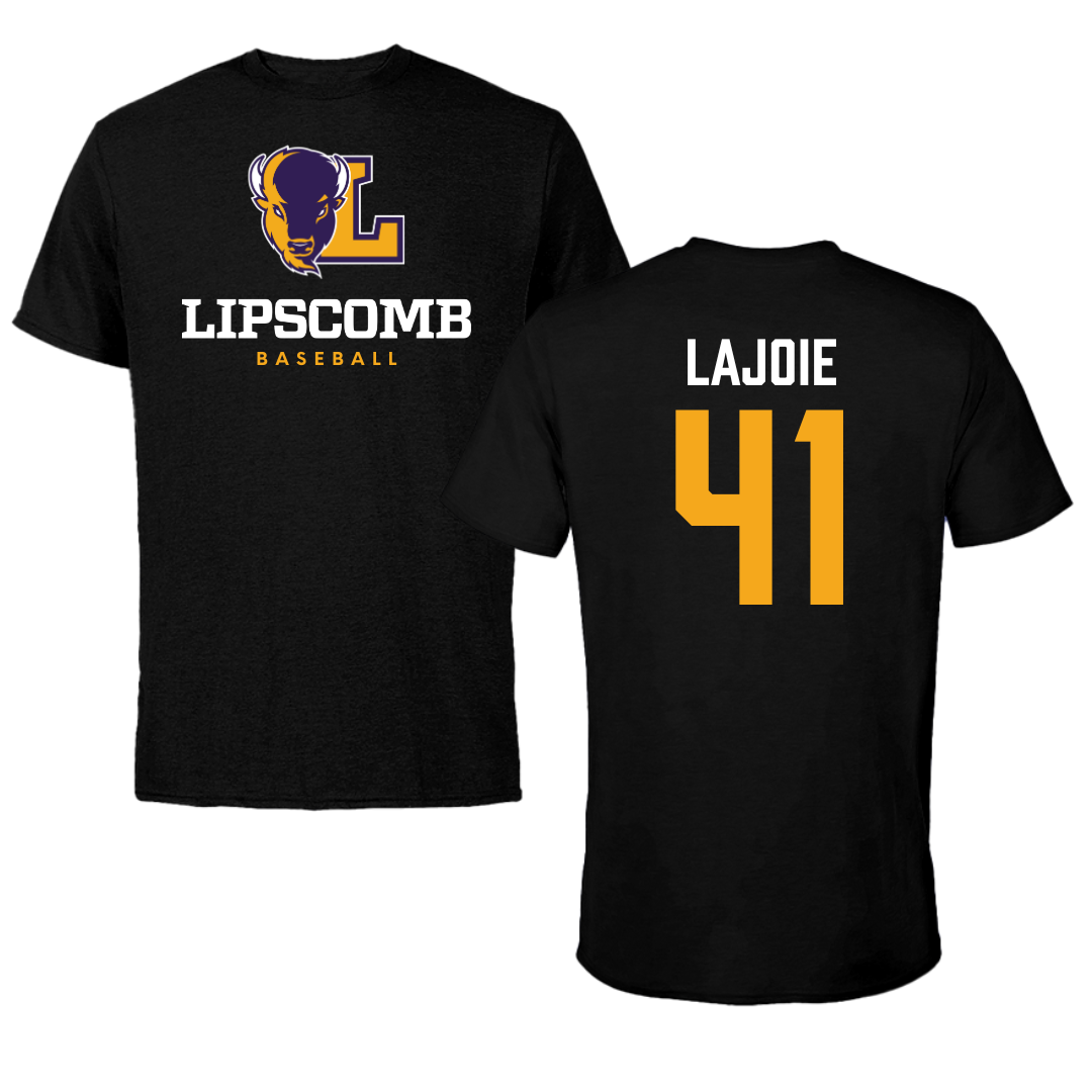 Lipscomb University Baseball Black Performance Tee - #41 Josh Lajoie