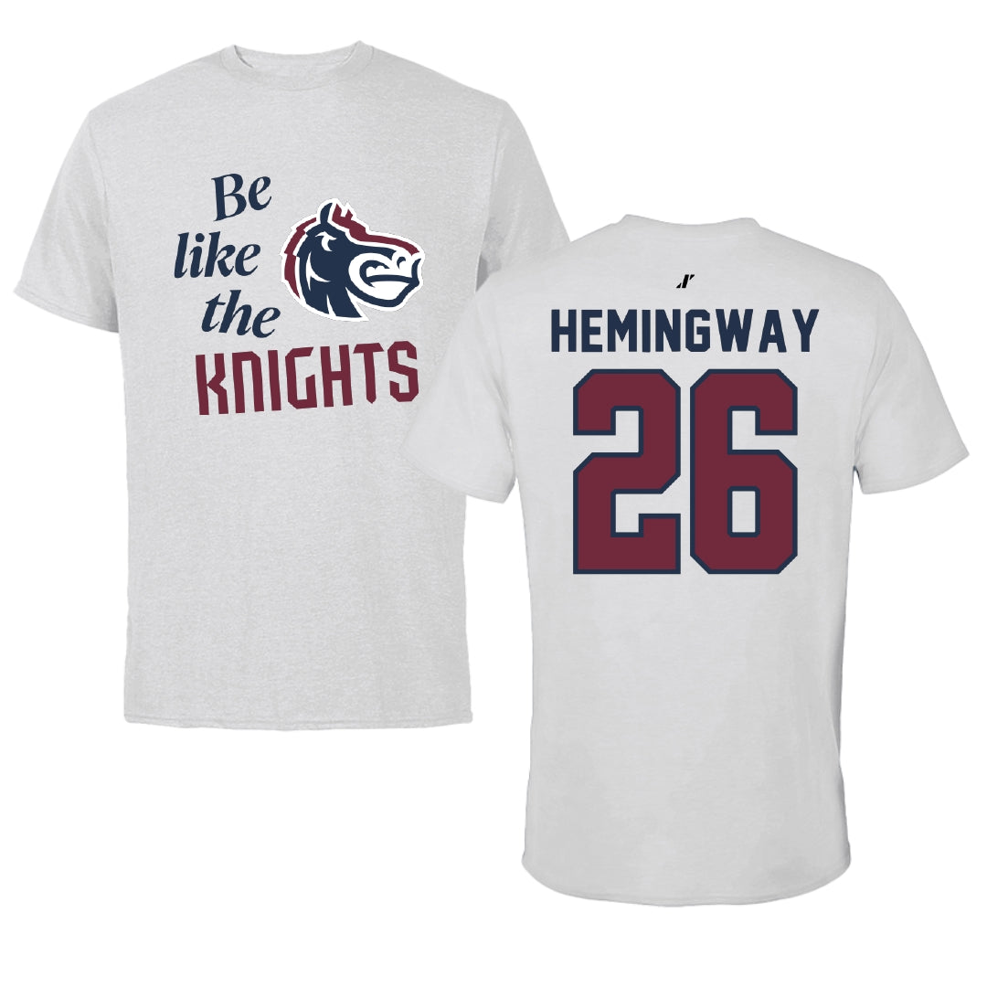 Fairleigh Dickinson University-Metropolitan Campus Softball Light Gray Be Like Us Performance Tee - #26 Jordyn Hemingway