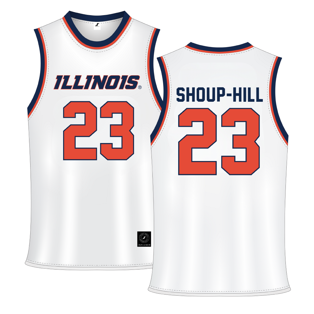 University of Illinois White Basketball Jersey - #23 Brynn Shoup-Hill