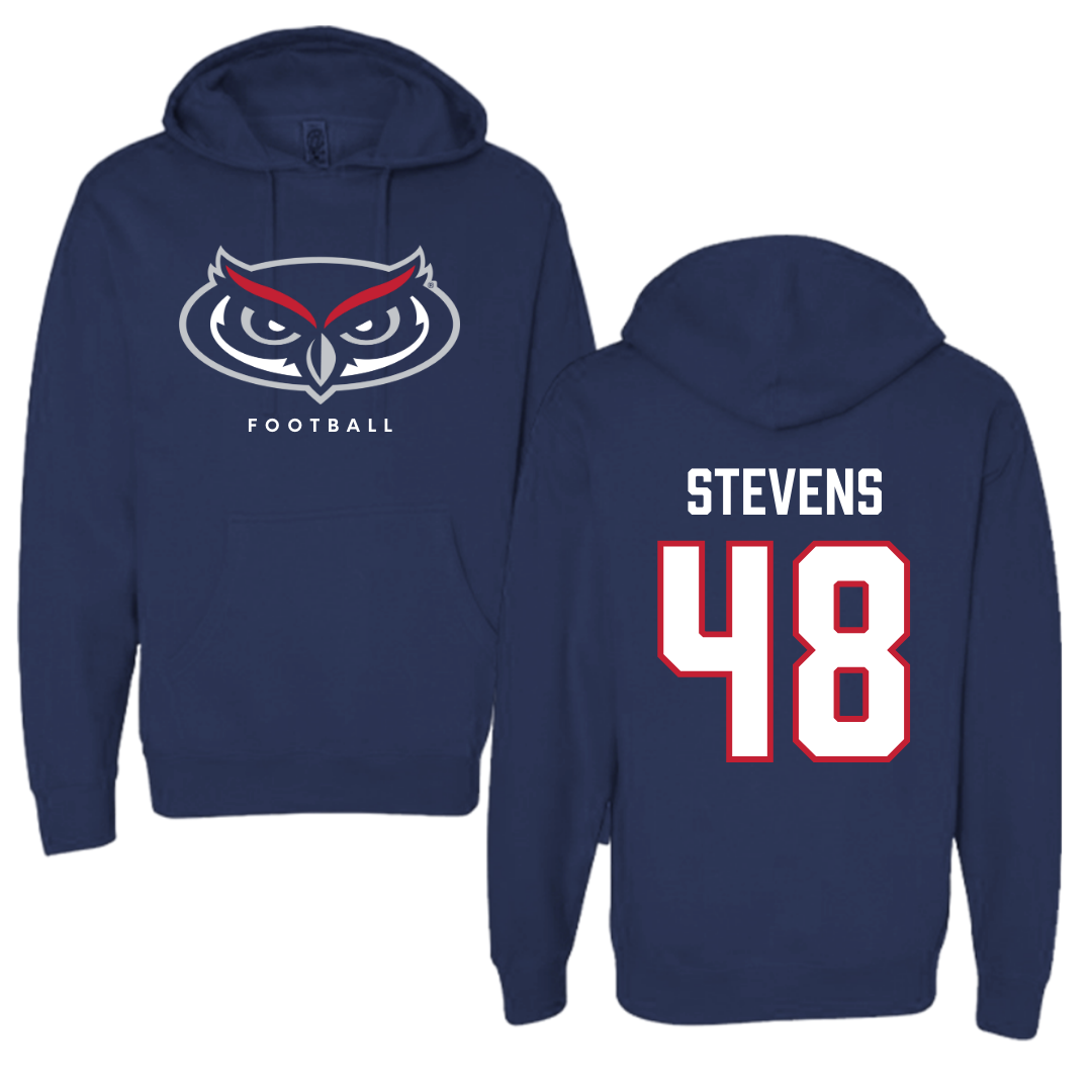 Florida Atlantic University Football Navy Mascot Hoodie - #48 Dai'Sean Stevens