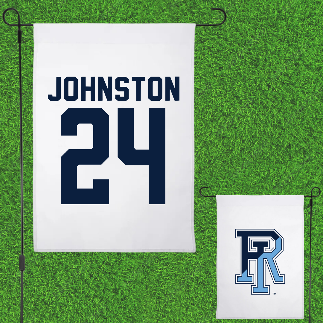 University of Rhode Island Baseball White Garden Flag - #24 Connor Johnston