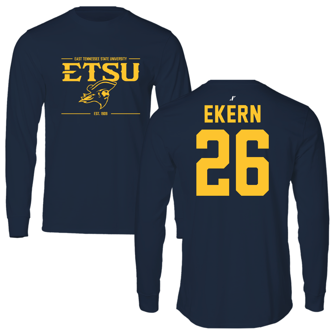 East Tennessee State University Soccer Navy General Long Sleeve - #26 Annabelle Ekern