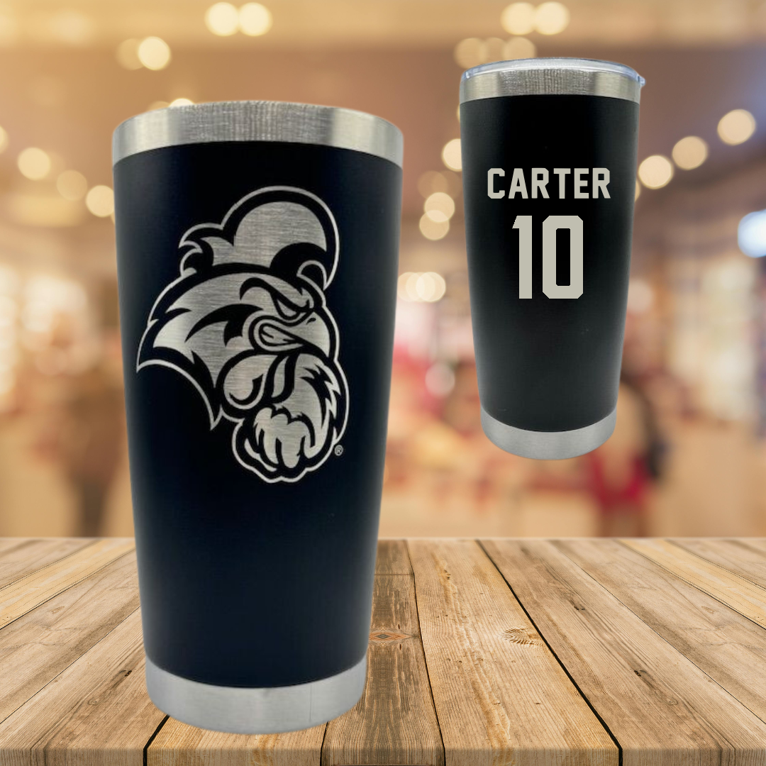 Coastal Carolina University Basketball Black Stainless Steel Tumbler - #10 Dalanna Carter