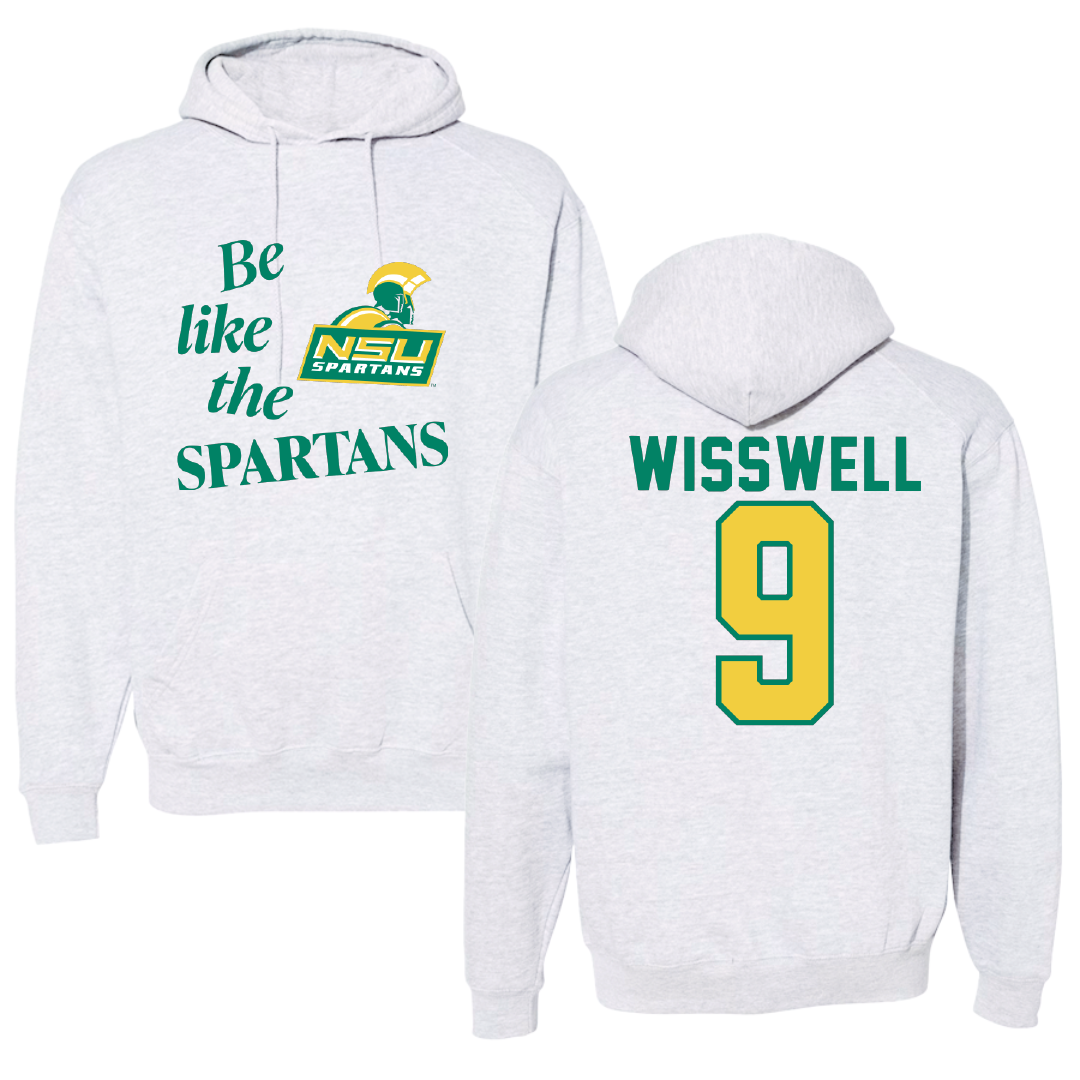 Norfolk State University Softball Light Gray Be Like Us Hoodie - #9 Leah Wisswell