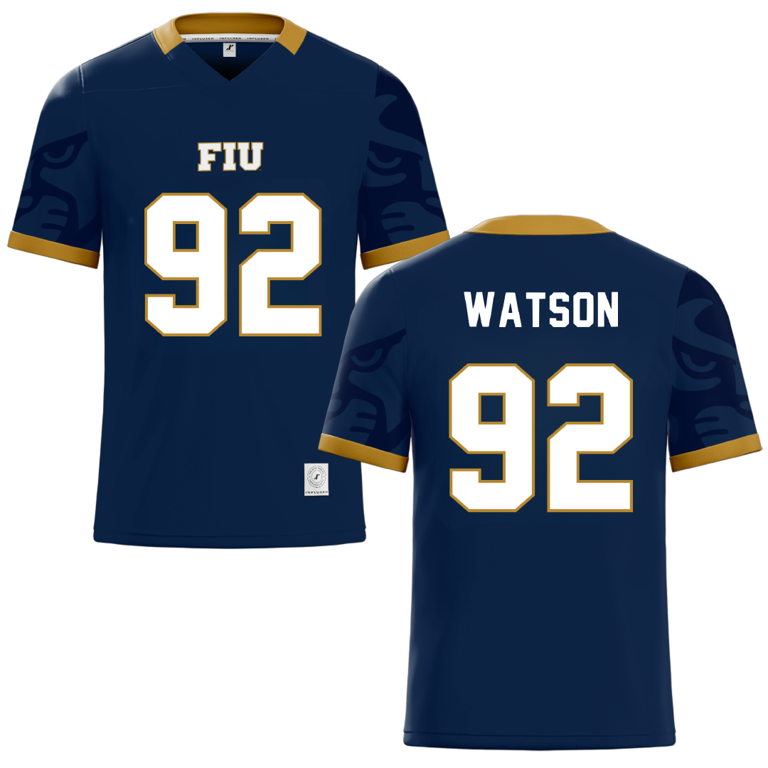 Florida International University Blue Football Jersey - #92 Nicholas Watson