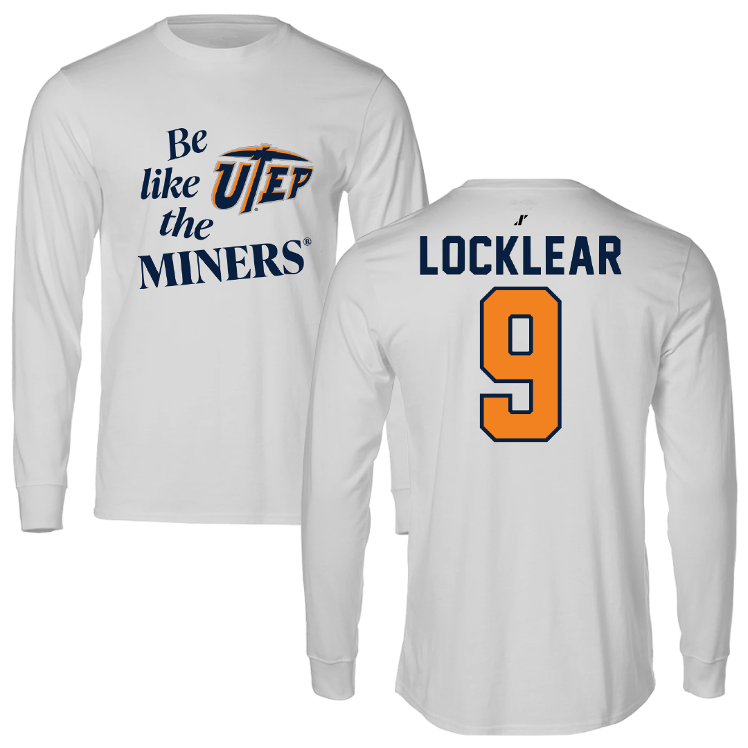 University of Texas at El Paso Football Light Gray Be Like Us Long Sleeve - #9 Skyler Locklear