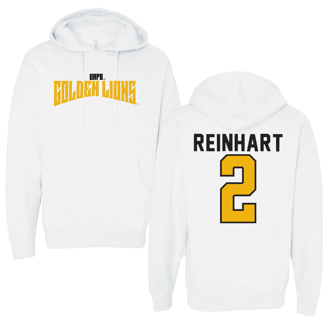 University of Arkansas-Pine Bluff Basketball White Classic Hoodie - #2 Zach Reinhart
