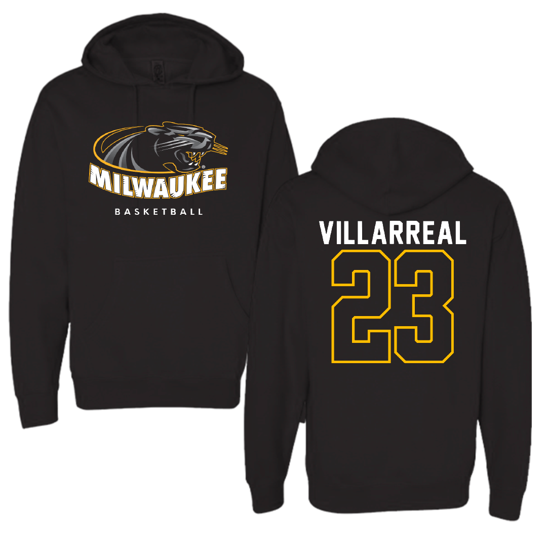 University of Wisconsin-Milwaukee Basketball Black Hoodie - #23 Austin Villarreal