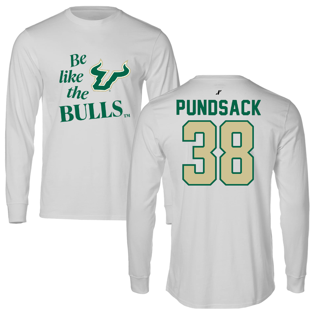 University of South Florida Baseball Light Gray Be Like Us Long Sleeve - #38 Caleb Pundsack