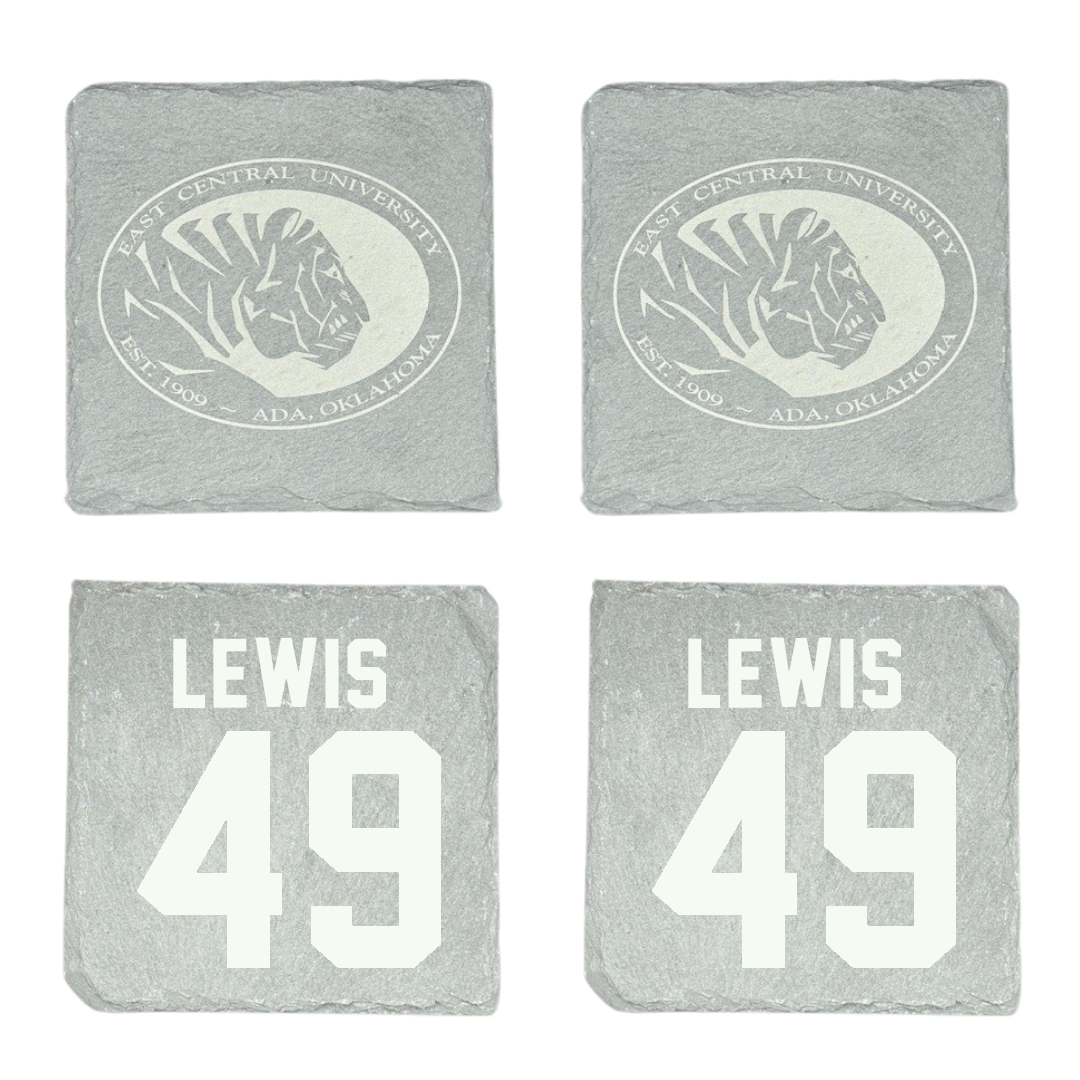 East Central University Football Stone Coaster (4 Pack)  - #49 Amajah Lewis