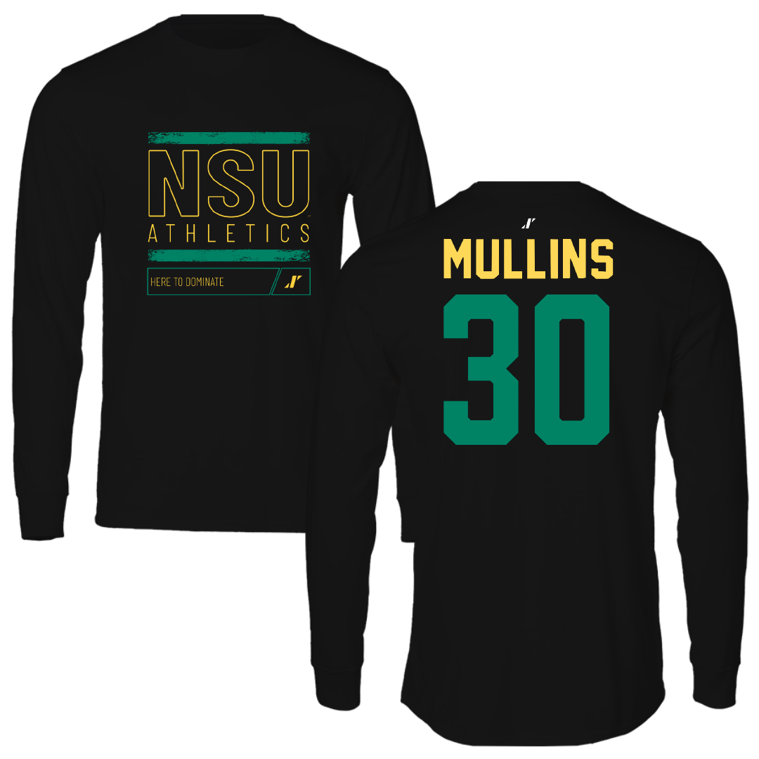 Norfolk State University Basketball Black Dominate Long Sleeve - #30 Paris Mullins