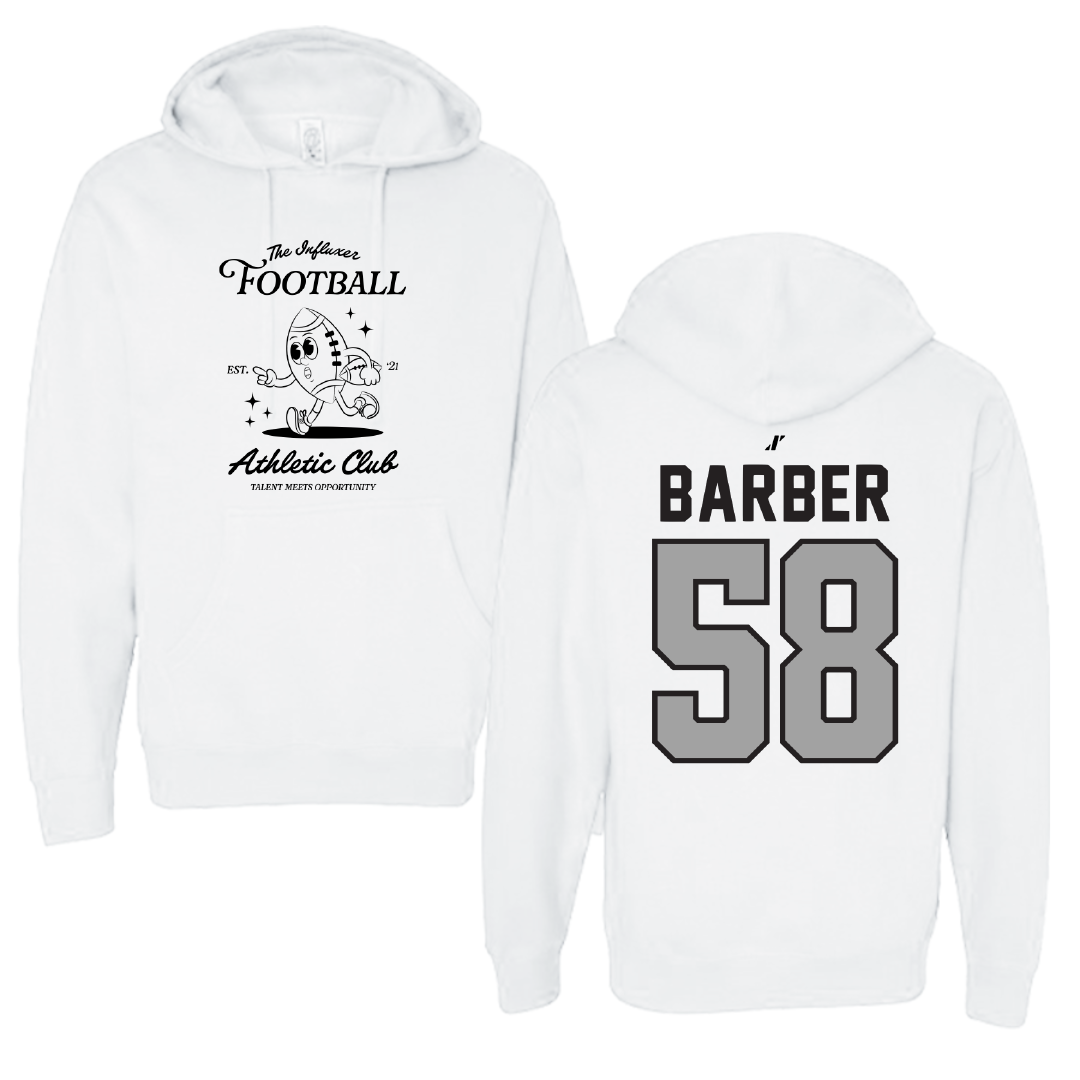 Football White Influxer Athletic Club Hoodie - #58 Austin Barber