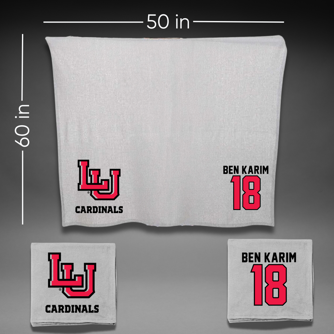 Lamar University Softball Gray Blanket - #18 Fadwa Ben Karim