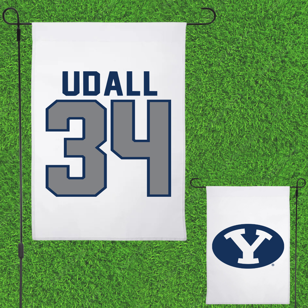 Brigham Young University Softball White Garden Flag - #34 Madison Udall