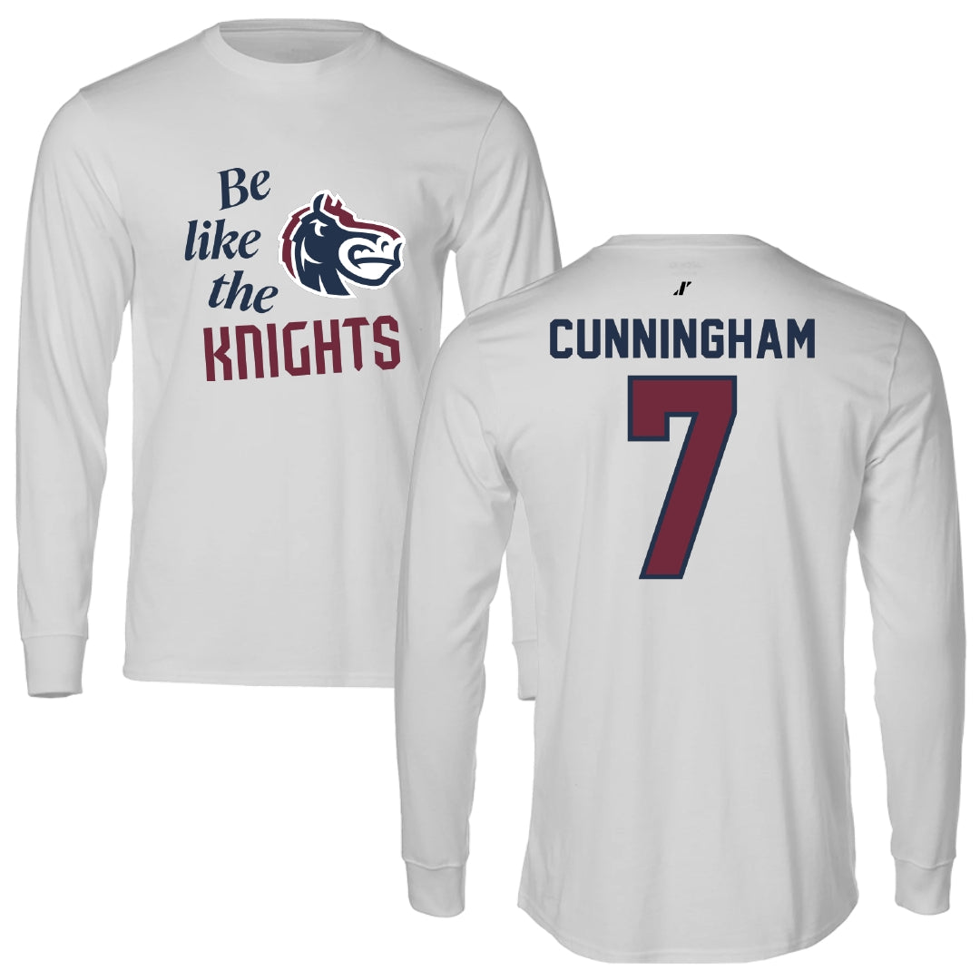 Fairleigh Dickinson University-Metropolitan Campus Softball Light Gray Be Like Us Performance Long Sleeve - #7 Riley Cunningham