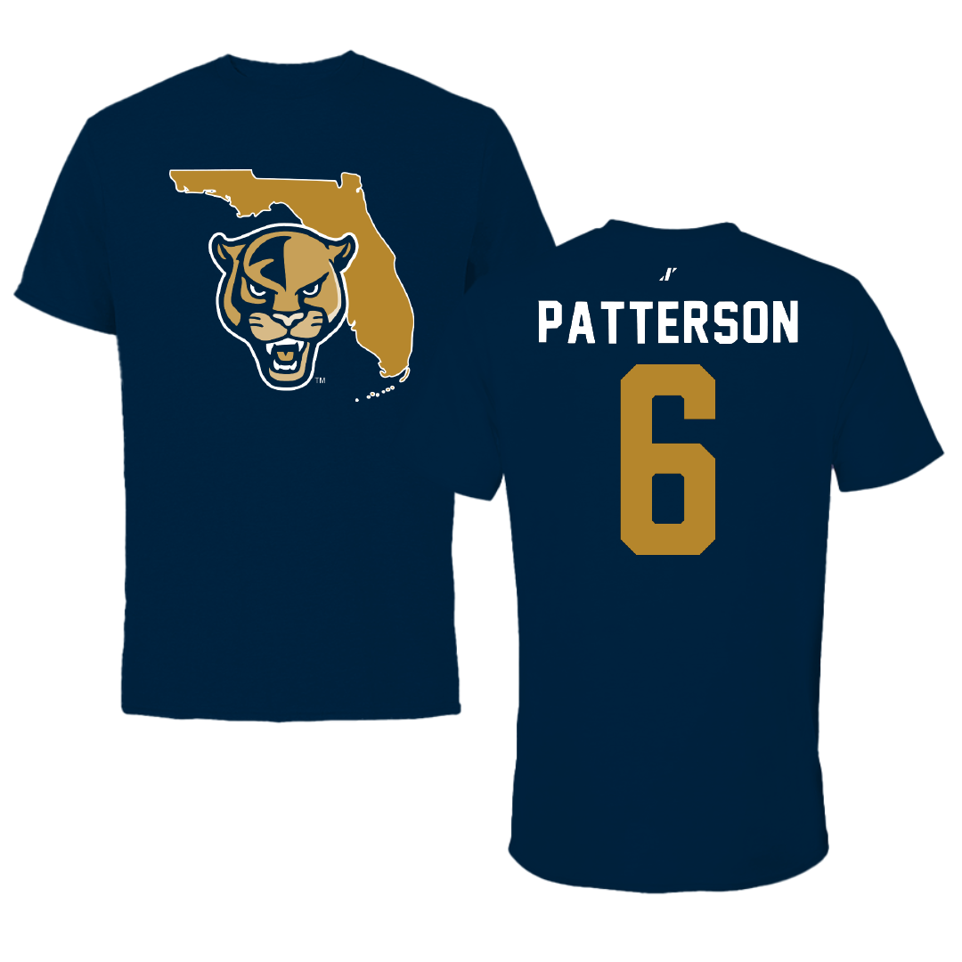 Florida International University Football Navy State Tee - #6 Antonio Patterson