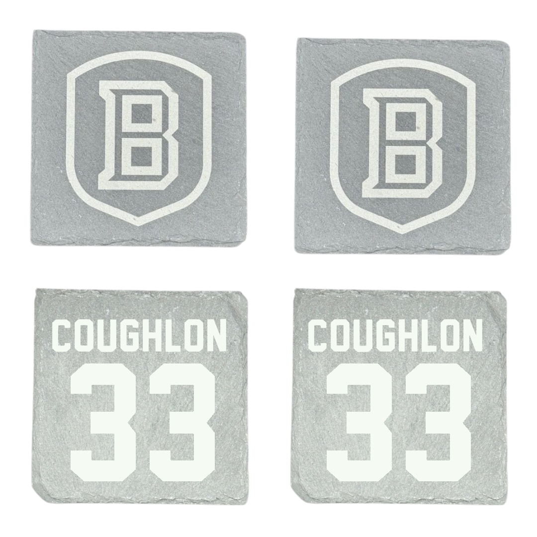 Bradley University Soccer Stone Coaster (4 Pack)  - #33 Mitch Coughlon