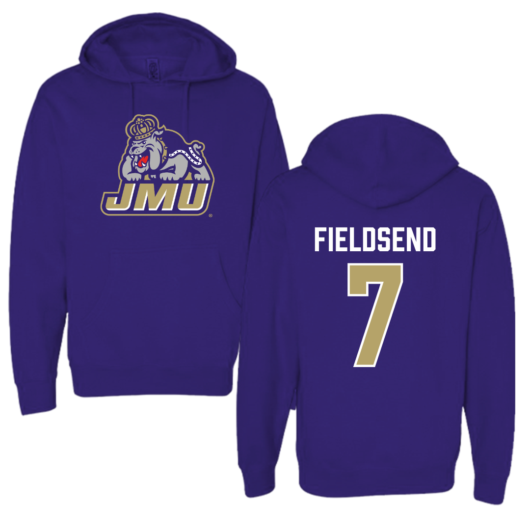 James Madison University Soccer Purple Hoodie - #7 Jeanette Fieldsend