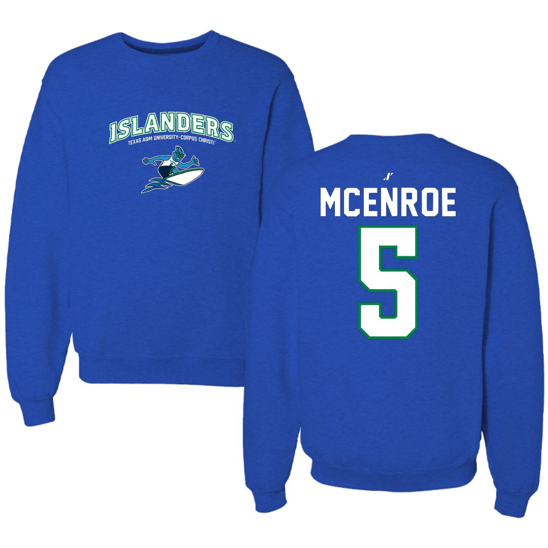 Texas A&M University-Corpus Christi Baseball Blue General Crewneck - #5 Tucker McEnroe