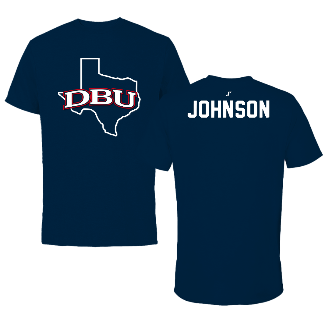 Dallas Baptist University TF and XC Navy State Tee - Cailey Johnson