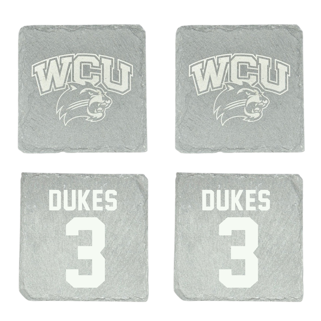 Western Carolina University Football Stone Coaster (4 Pack)  - #3 Samaurie Dukes