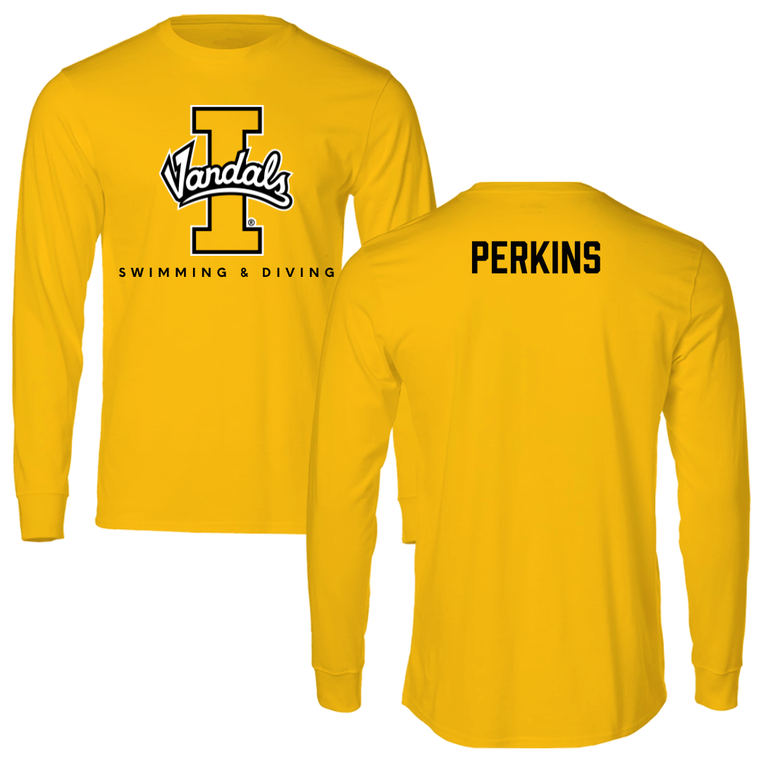 University of Idaho Swimming & Diving Gold Performance Long Sleeve - Amelia Perkins