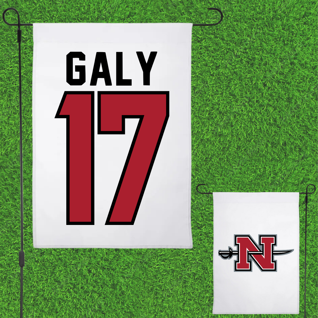 Nicholls State University Baseball White Garden Flag - #17 Gavin Galy