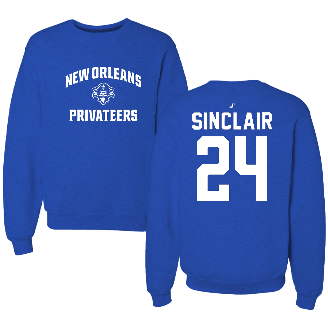 University of New Orleans Basketball Blue General Crewneck - #24 Cole Sinclair
