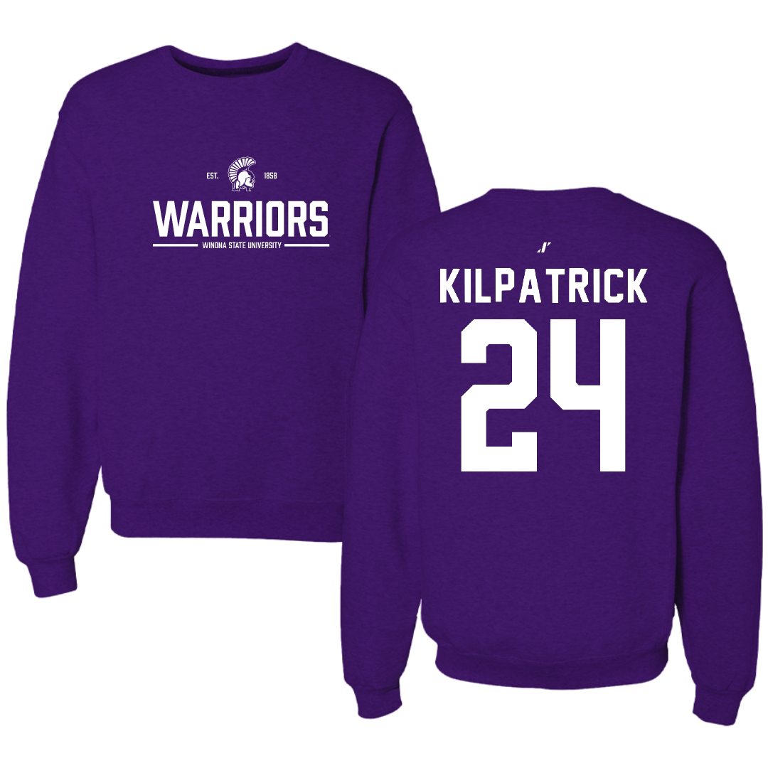 Winona State University Basketball Purple General Crewneck - #24 Emmaline Kilpatrick
