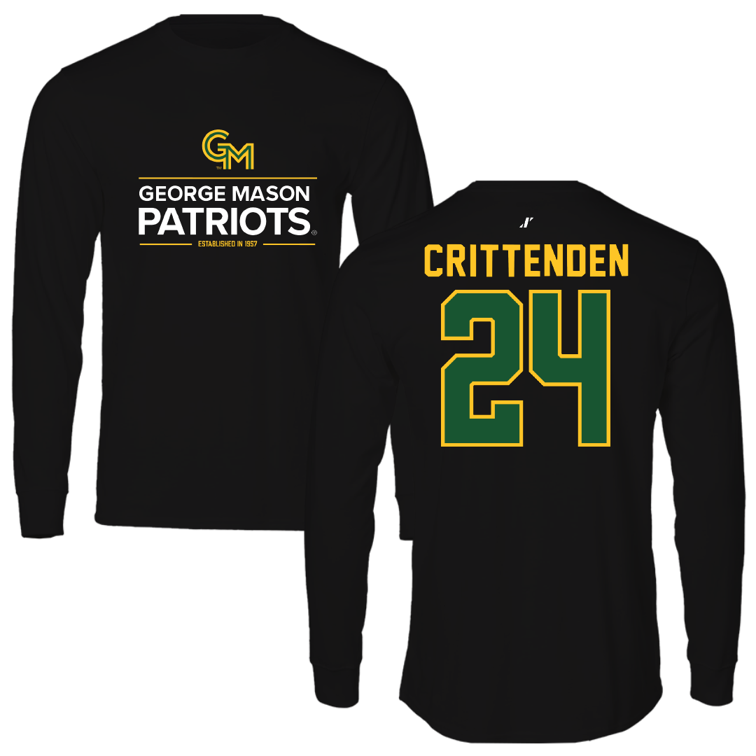George Mason University Soccer Black General Long Sleeve - #24 Davis Crittenden