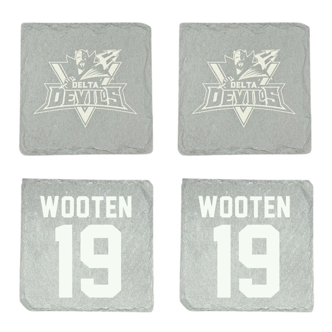 Mississippi Valley State University Volleyball Stone Coaster (4 Pack)  - #19 Taylor Wooten